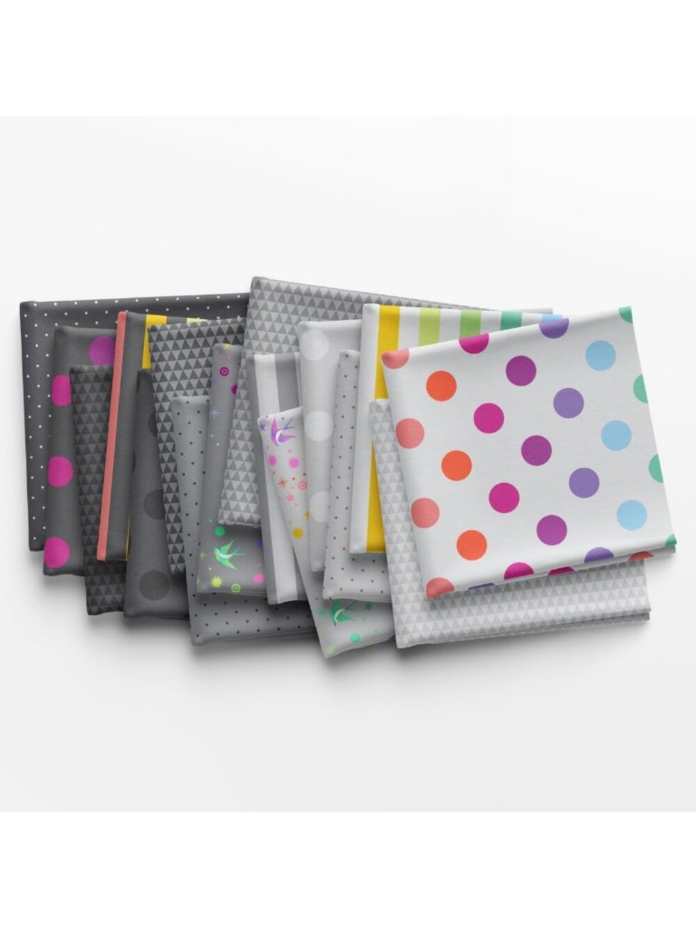 Graywork Fat Eighth Bundle - 16 Pieces, Quilting Fabric, Sewing Supplies
